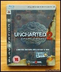 uncharted 2 : among thieves limited edition collectors box steel tin 